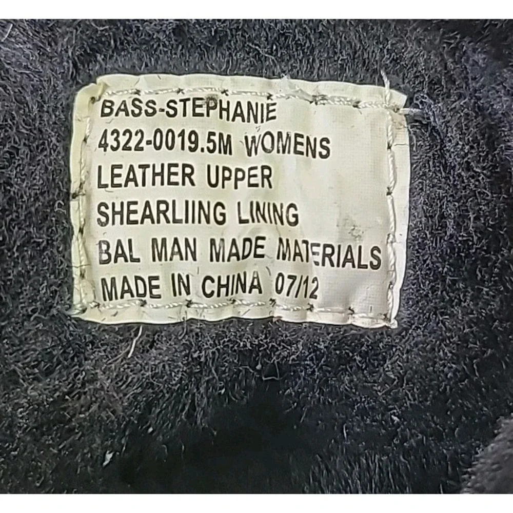 Bass‎ Stephanie 2012 Black Suede & Faux Fur Lined Size 9.5 Snow Winter Boots EUC